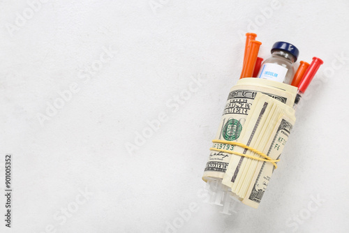 Insulin with syringes and m...