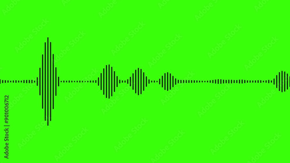 Animation video abstract audio visualizer polar effect, Audio spectrum green screen,
 Sound wave animation with black bars background, Audio spectrum simulation on green screen background.