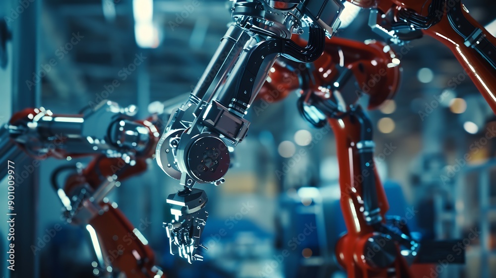 MLP Mechanized industry robot arm and factory worker double exposure Concept of robotics technology for industrial revolution and automated manufacturing process : Generative AI MLP Mechanized industry robot arm and factory worker double exposure Concept of robotics technology for industrial revolution and automated manufacturing process : Generative AI