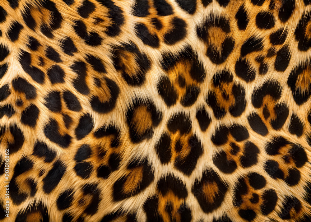 Close-up of Leopard Fur, Yellow with Black Rosettes Close-up of Leopard Fur, Yellow with Black Rosettes