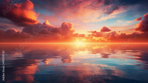 Stunning Sunrise Reflection in Beautiful Scenery