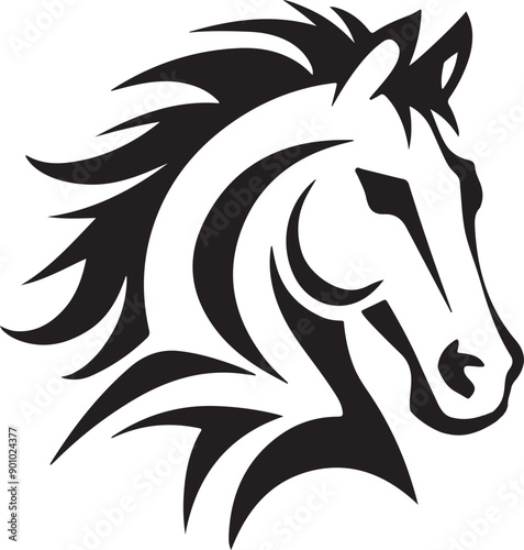 Horses silhouette vector 