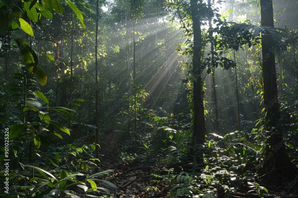 Fototapeta premium forest with sunlight