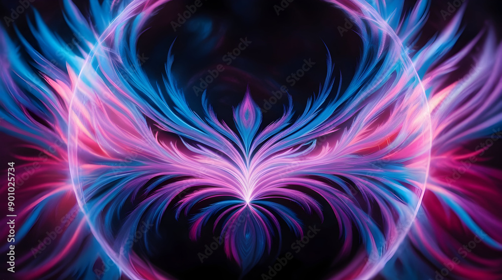 abstract fractal background with red and purple flowers abstract fractal background with red and purple flowers