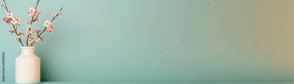 A minimalistic vase with flowers against a soft, calming background, ideal for home decor and lifestyle themes. A minimalistic vase with flowers against a soft, calming background, ideal for home decor and lifestyle themes.