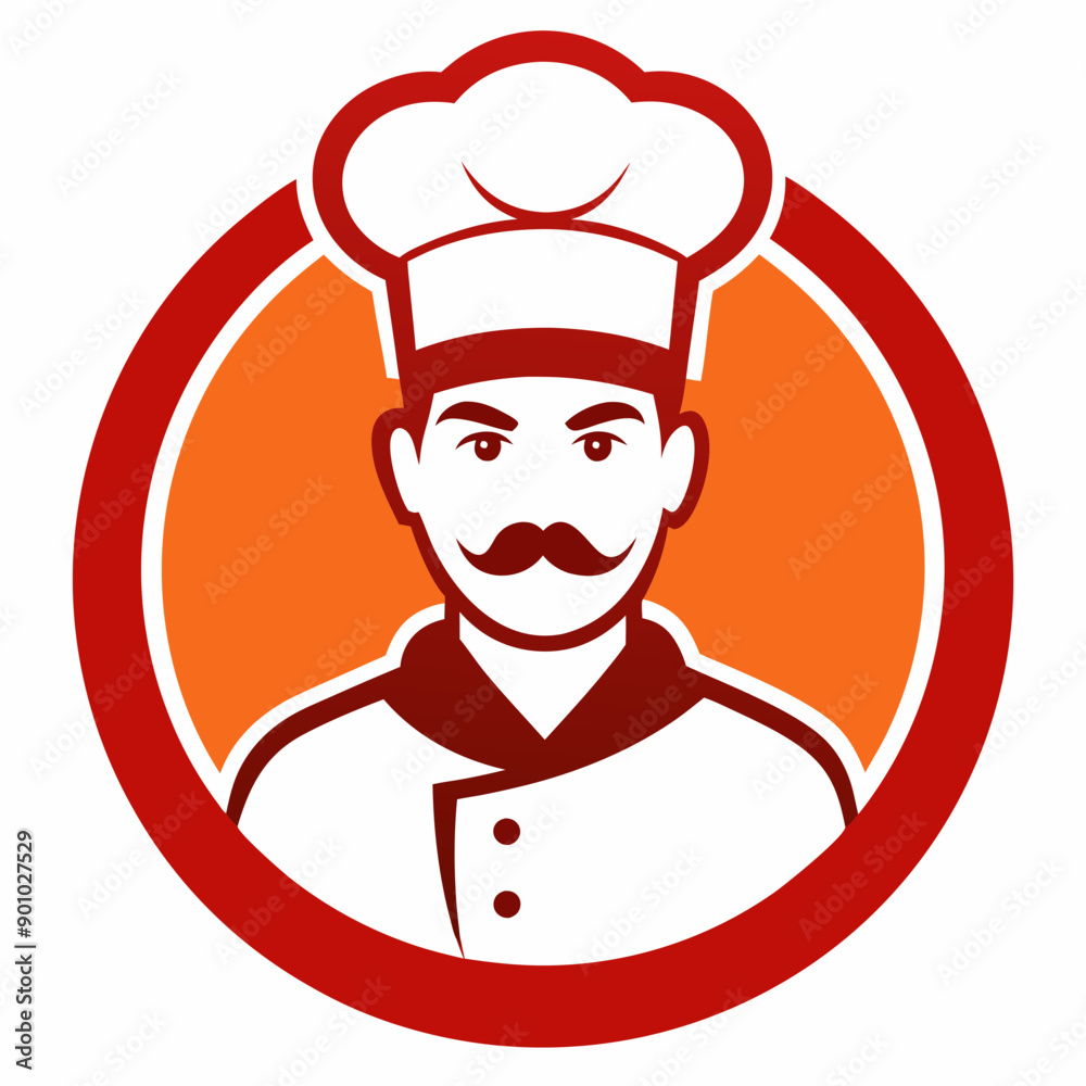 Chef icon logo design vector art Illustration Chef icon logo design vector art Illustration