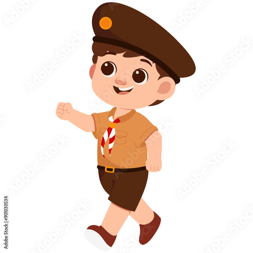 Indonesian Boy Scout Illustration