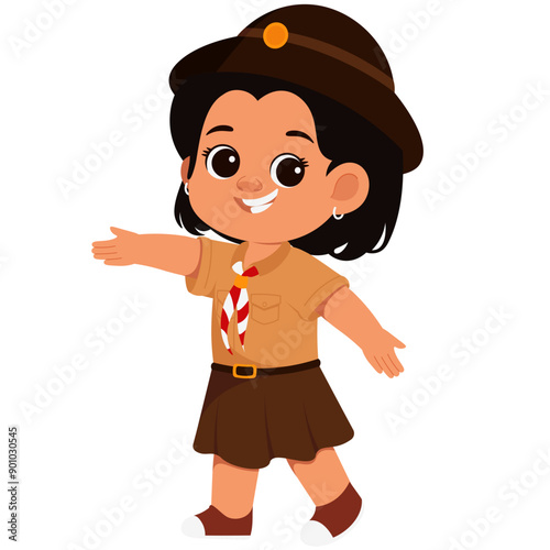 Indonesian Girl Scout Illustration