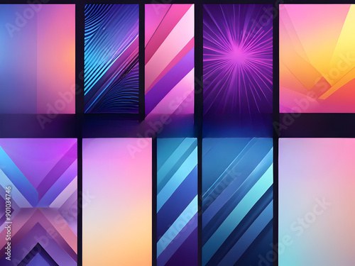 set of abstract backgrounds,Ai generated 