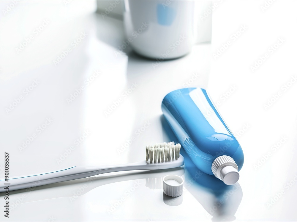 toothpaste with toothbrush isolated on a white background toothpaste with toothbrush isolated on a white background