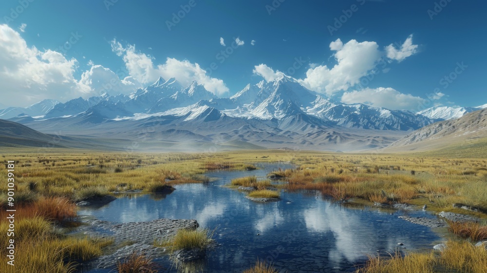 Tibet Plateau, China - High-altitude landscapes Tibet Plateau, China - High-altitude landscapes