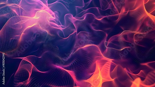 Abstract digital background. Can be used for technological processes, neural networks and AI, digital storages, sound and graphic forms, science, education, etc