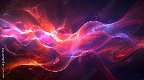 Abstract digital background. Can be used for technological processes, neural networks and AI, digital storages, sound and graphic forms, science, education, etc