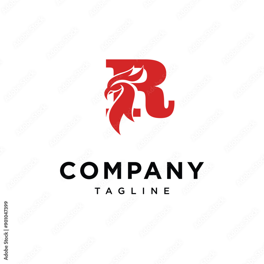 Letter R Phoenix Bird Logo Icon Vector Letter R Phoenix Bird Logo Icon Vector