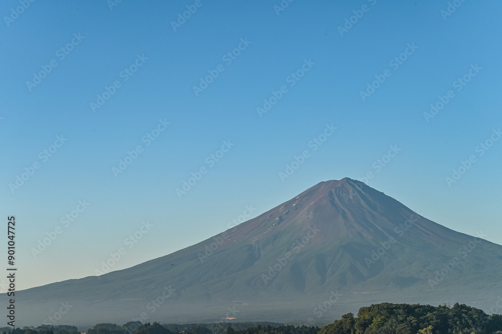 山梨県河口湖と富士山 山梨県河口湖と富士山