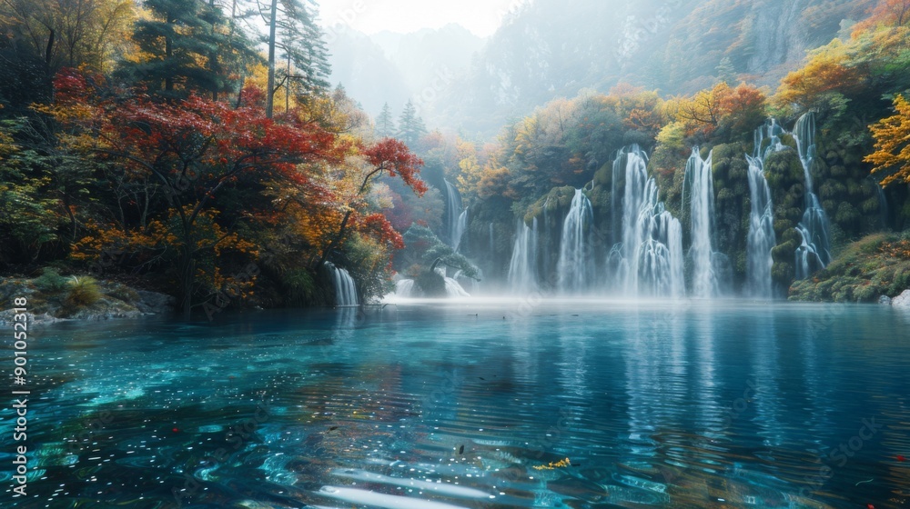 Jiuzhaigou Valley, China - Multi-colored lakes and waterfalls