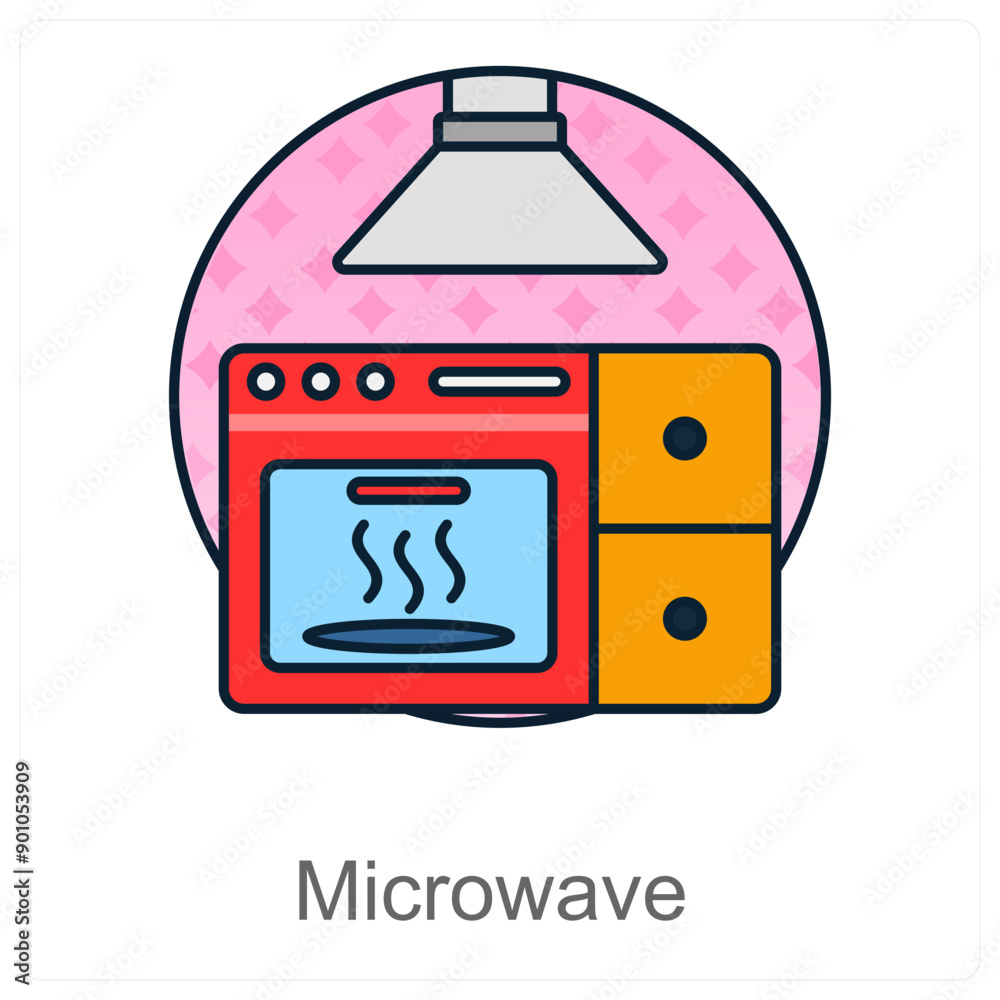 Naklejka premium Microwave