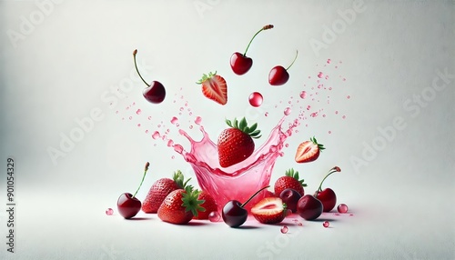 Strawberry and Cherry Splash
