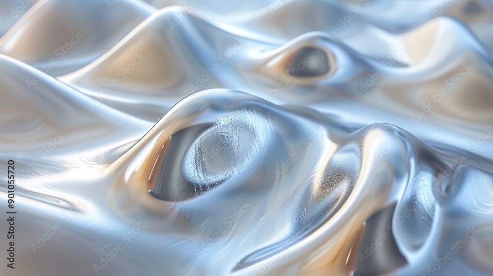 Obraz premium Shimmering Silver Abstraction: Mesmerizing Background for Design Projects