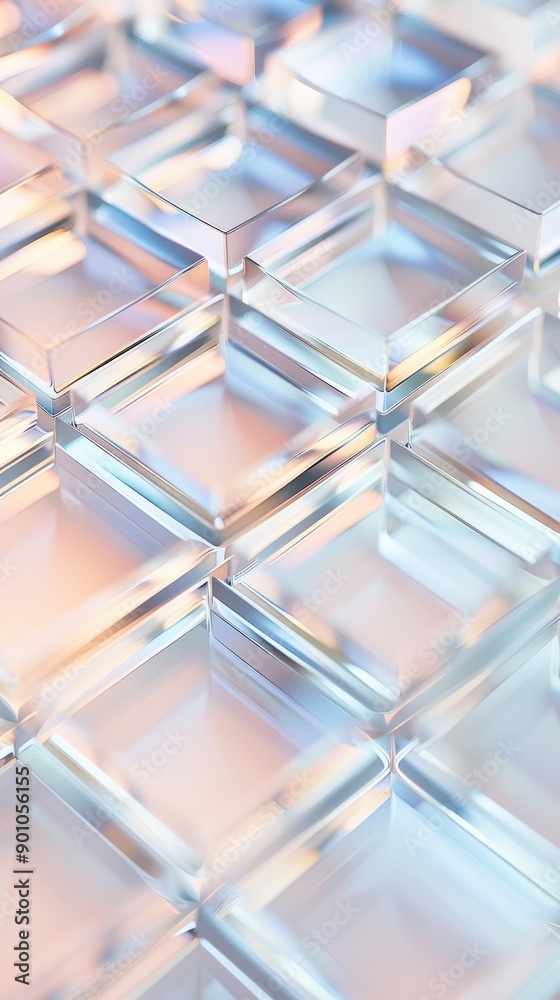 A close-up view of transparent glass blocks, showcasing intricate patterns and reflections that create a modern aesthetic. A close-up view of transparent glass blocks, showcasing intricate patterns and reflections that create a modern aesthetic.