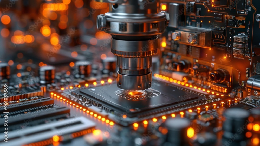 High-tech circuit board with precision engineering - generative ai High-tech circuit board with precision engineering - generative ai