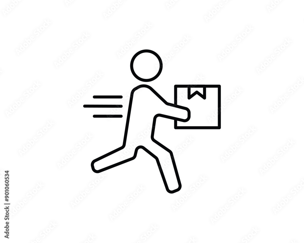 Courier service icon vector symbol design illustration Courier service icon vector symbol design illustration