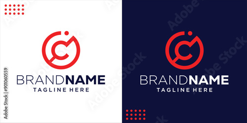 Creative IC Logo Monogram Technology, Design Inspiration, Illustration, Vector