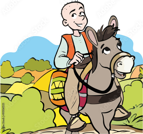 Keloğlan, Turkish boy in fairy tales. peasant boy and traditional clothes