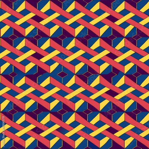 seamless pattern of geometric tessellations, Generative AI