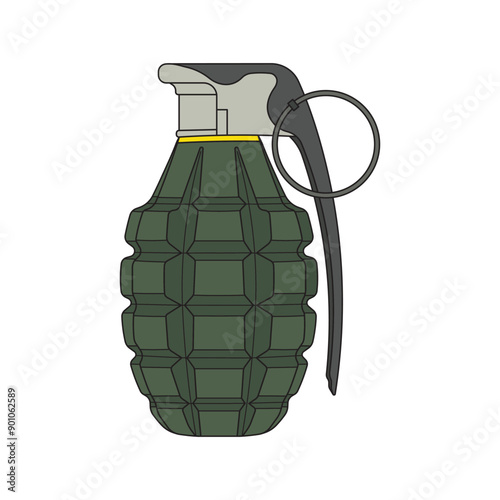 cartoon Vector illustration grenada icon Isolated on White