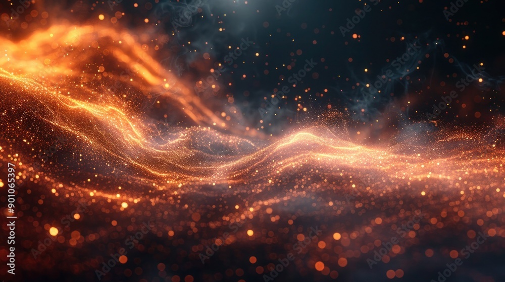 Enchanting Magic Particle Trail Title Design for Creative Projects