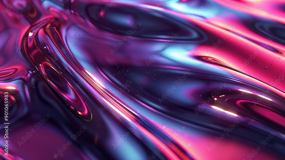 Shiny, abstract gradient textures with fluid motion