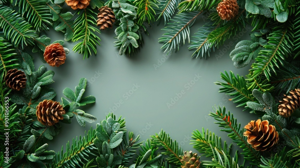 Rustic Christmas Tree Branch Frame for Festive Holiday Decor
