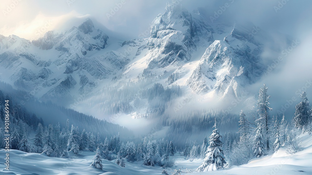 Obraz premium Adventurous Avvento: A Stunning Landscape View for your Travel Inspiration
