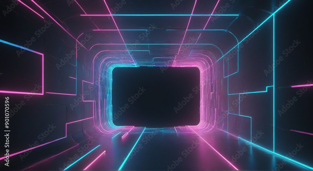 Fototapeta premium abstract background with glowing lines
