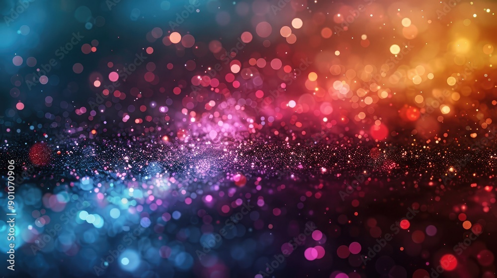 Abstract digital particle swarm in vibrant colors Abstract digital particle swarm in vibrant colors