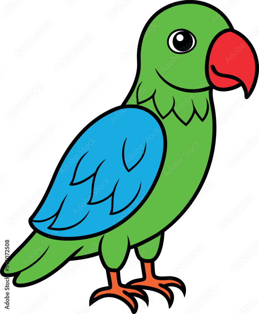 a cute and beautiful parrot bird macaw vector art flat design and background illustrations a cute and beautiful parrot bird macaw vector art flat design and background illustrations