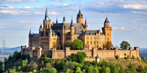 Hohenzollern castle in Germany! AI-Created Content photo