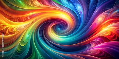 Vivid abstract swirls of colourful energy AI-Created Content, energetic, abstract, mesmerizing, colorful