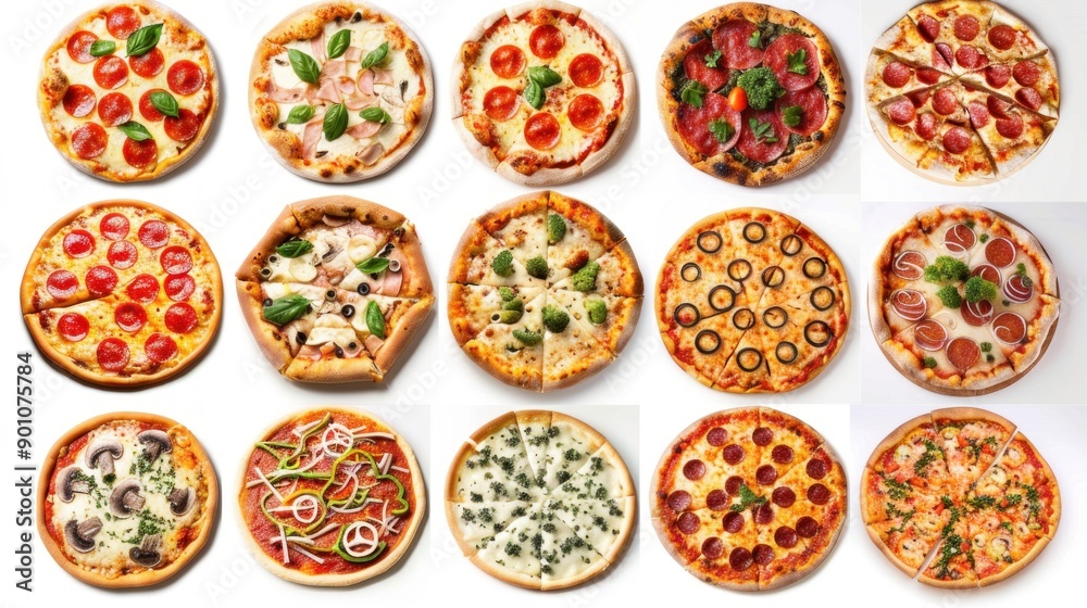 Assortment of Delicious Pizzas Assortment of Delicious Pizzas