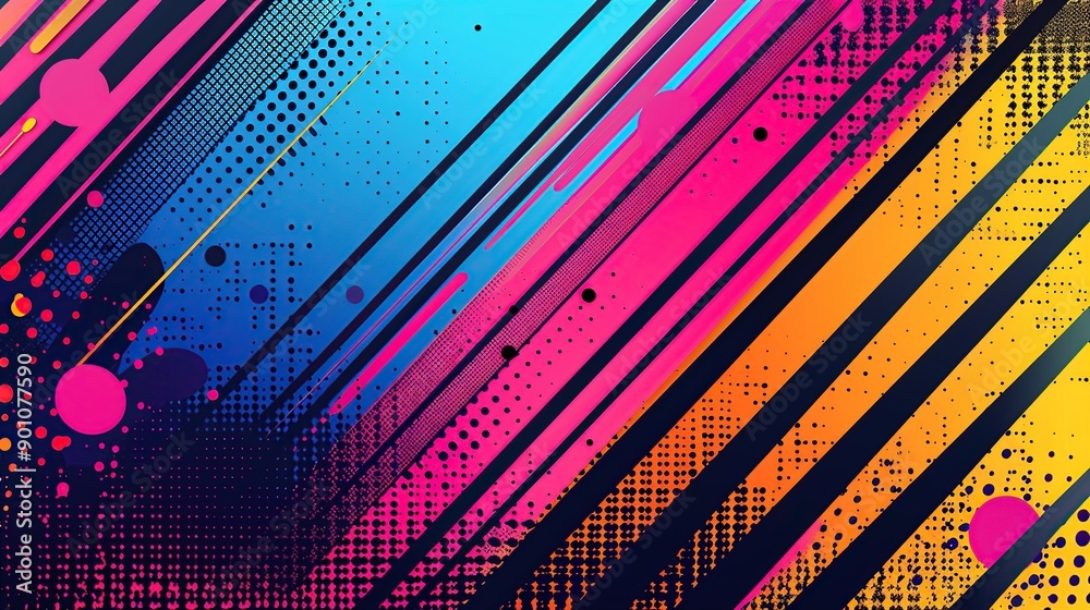 Abstract Geometric Background with Diagonal Lines and Dots Abstract Geometric Background with Diagonal Lines and Dots