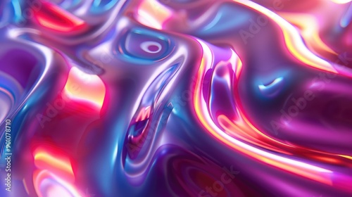 Shiny digital texture with fluid transitions