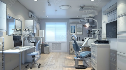 Visionary Vistas A Futuristic Optometry Room with CuttingEdge Equipment