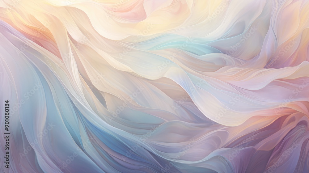 Iridescent flowing waves with dynamic movement