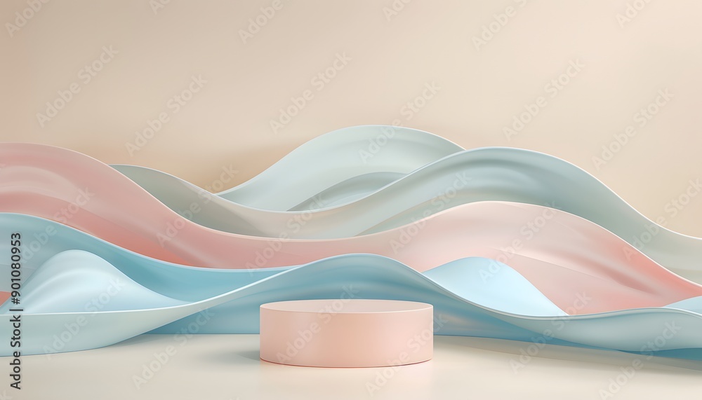 circle pink ipodium with wave background circle pink ipodium with wave background