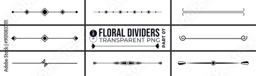 Line dividers. Decorative swirl text separators, vintage divider, Ornament divider collection, Wedding invitation card background with golden line art flower and botanical leaves Organic shapes, 