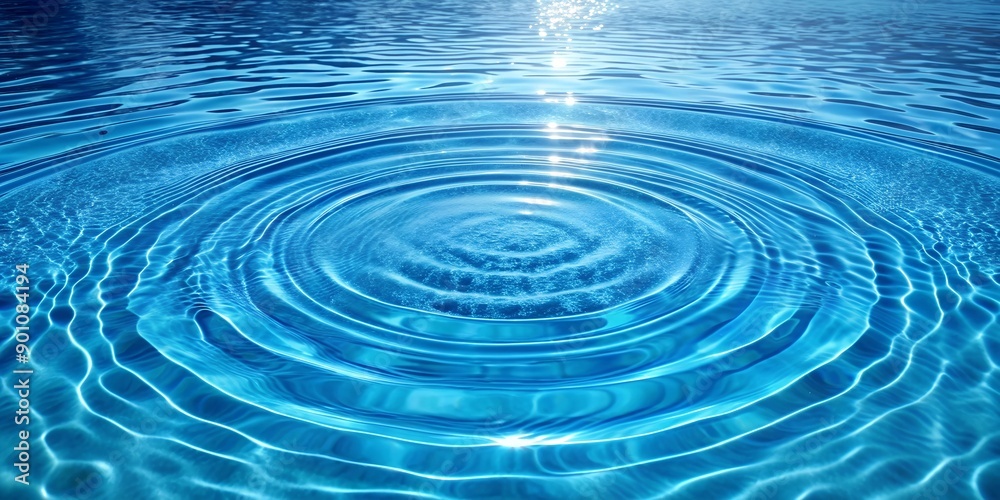 Blue Pool Water Sun Reflection and Ripple Waves AI-Generated Content Blue Pool Water Sun Reflection and Ripple Waves AI-Generated Content