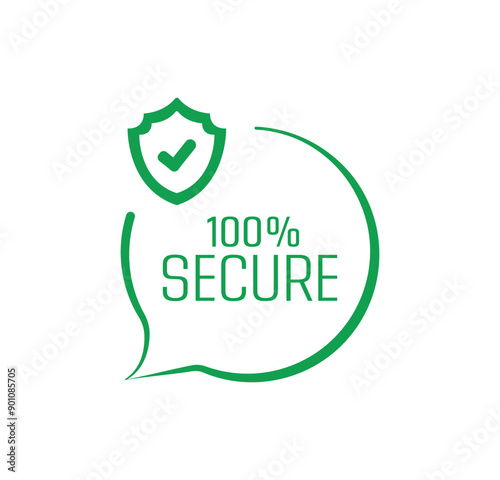 secure icon on white background
