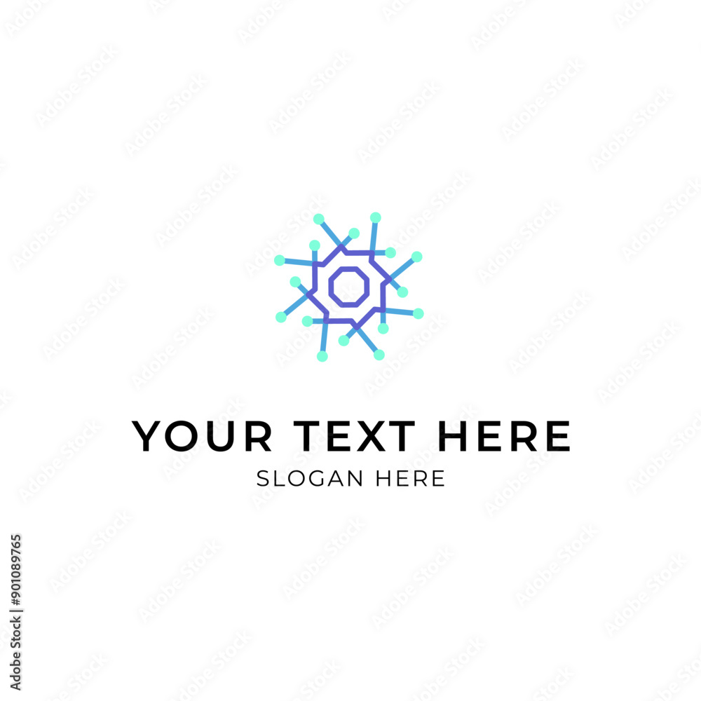Technology logo with line art style. Minimalist line logo. Business logo. Technology logo with line art style. Minimalist line logo. Business logo.