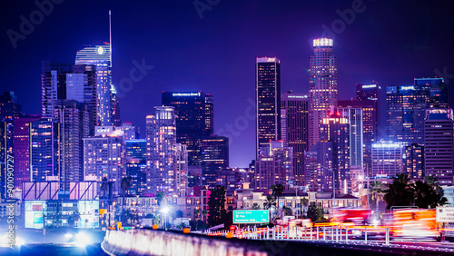Fotografía Los Angeles Skyline At Night